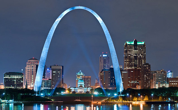 The history of the Gateway Arch, St Louis, also known as the St Louis Arch, designed by Eero Saarinen and completed in 1965